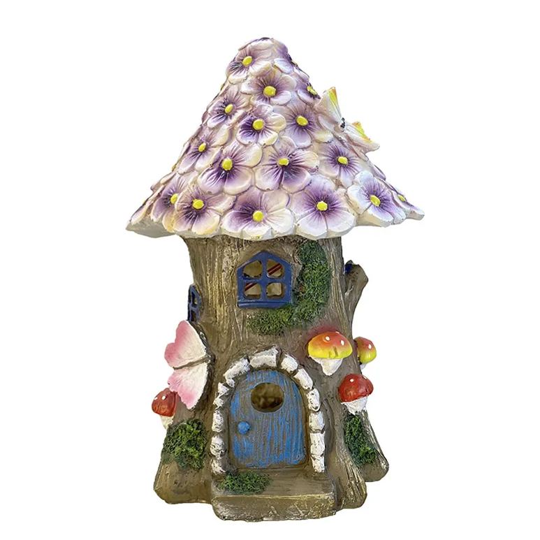 🧚‍Solar Lamp Resin Fairy Flower House Courtyard Decoration