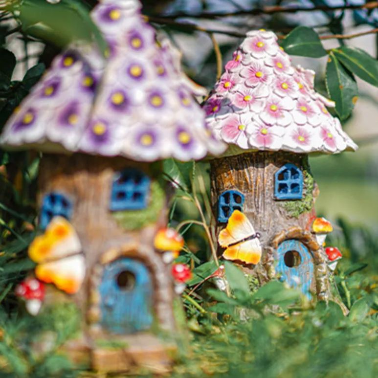 🧚‍Solar Lamp Resin Fairy Flower House Courtyard Decoration
