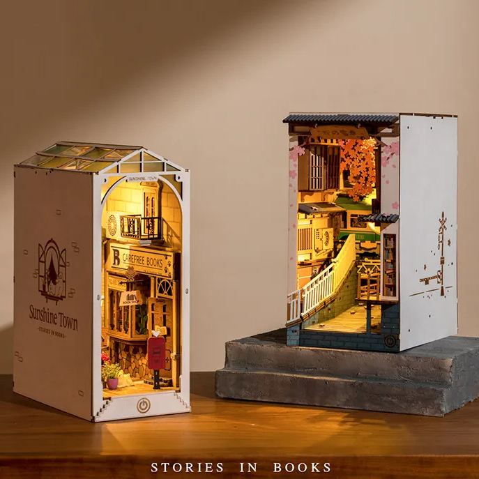 🖐DIY Handmade Wooden Creative Cabin with Lights🏡