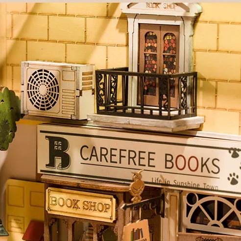 🖐DIY Handmade Wooden Creative Cabin with Lights🏡