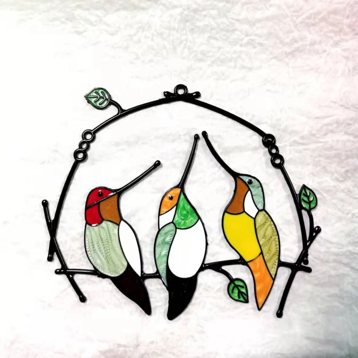 Birds Stained Glass Window Hangings