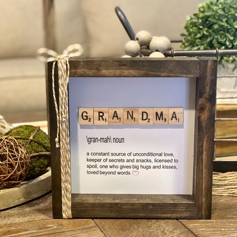 Grandparents Definition Wooden Frame Decor | Perfect Grandparents Day Gift 🎁