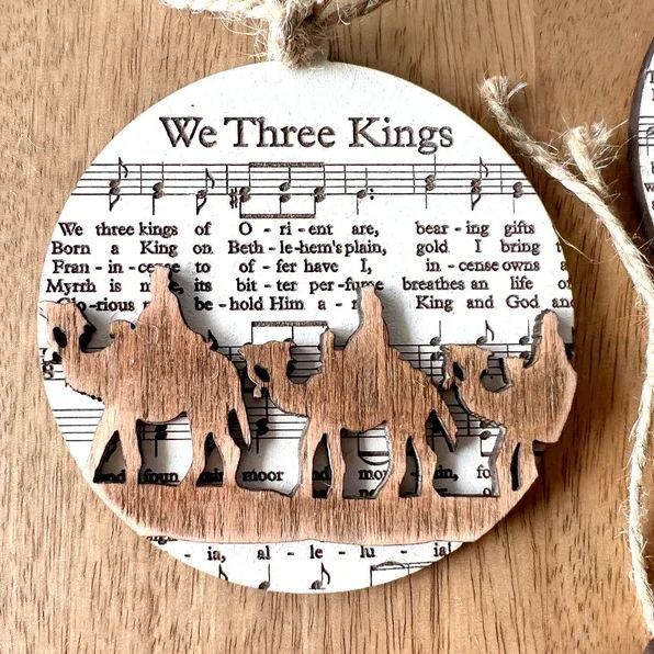 MUSIC SHEET NATIVITY ORNAMENT