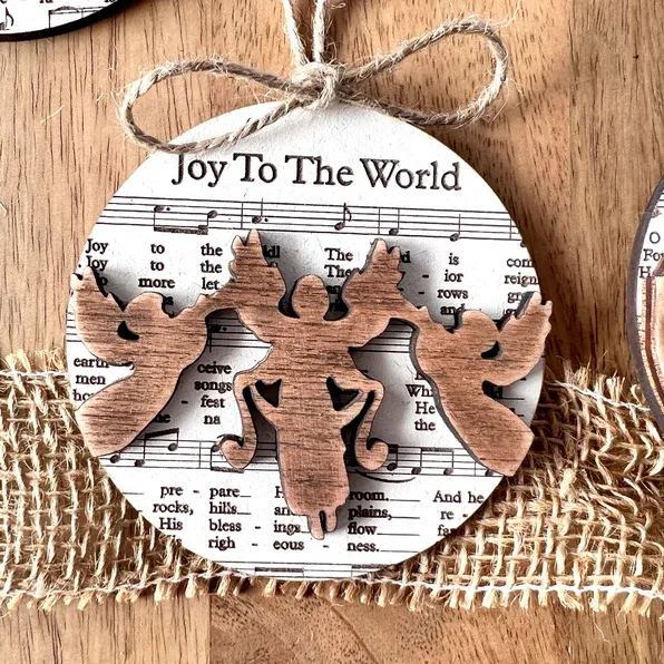 MUSIC SHEET NATIVITY ORNAMENT