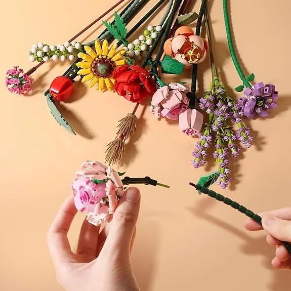 (🔥HOT SALE NOW 49% OFF) - 💐Mini Bricks Flower Bouquet Building Sets