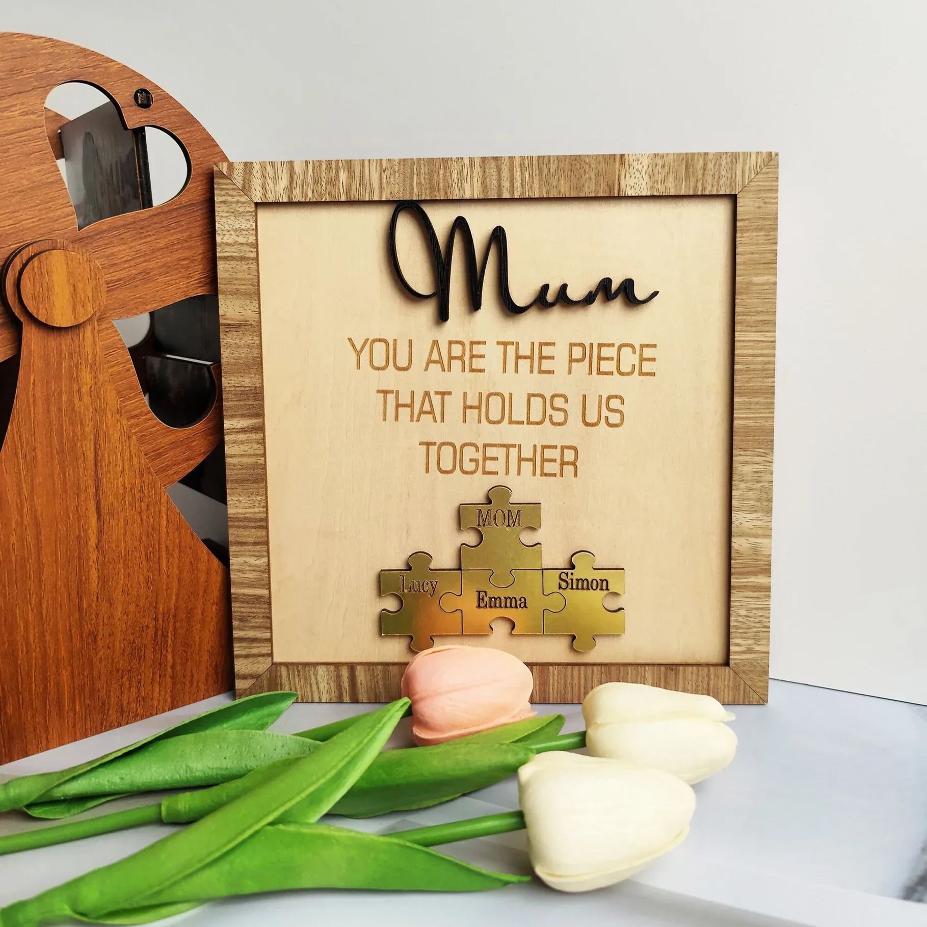 💐MOTHER'S DAY PRE-SALE💝Custom Wooden Puzzle Sign