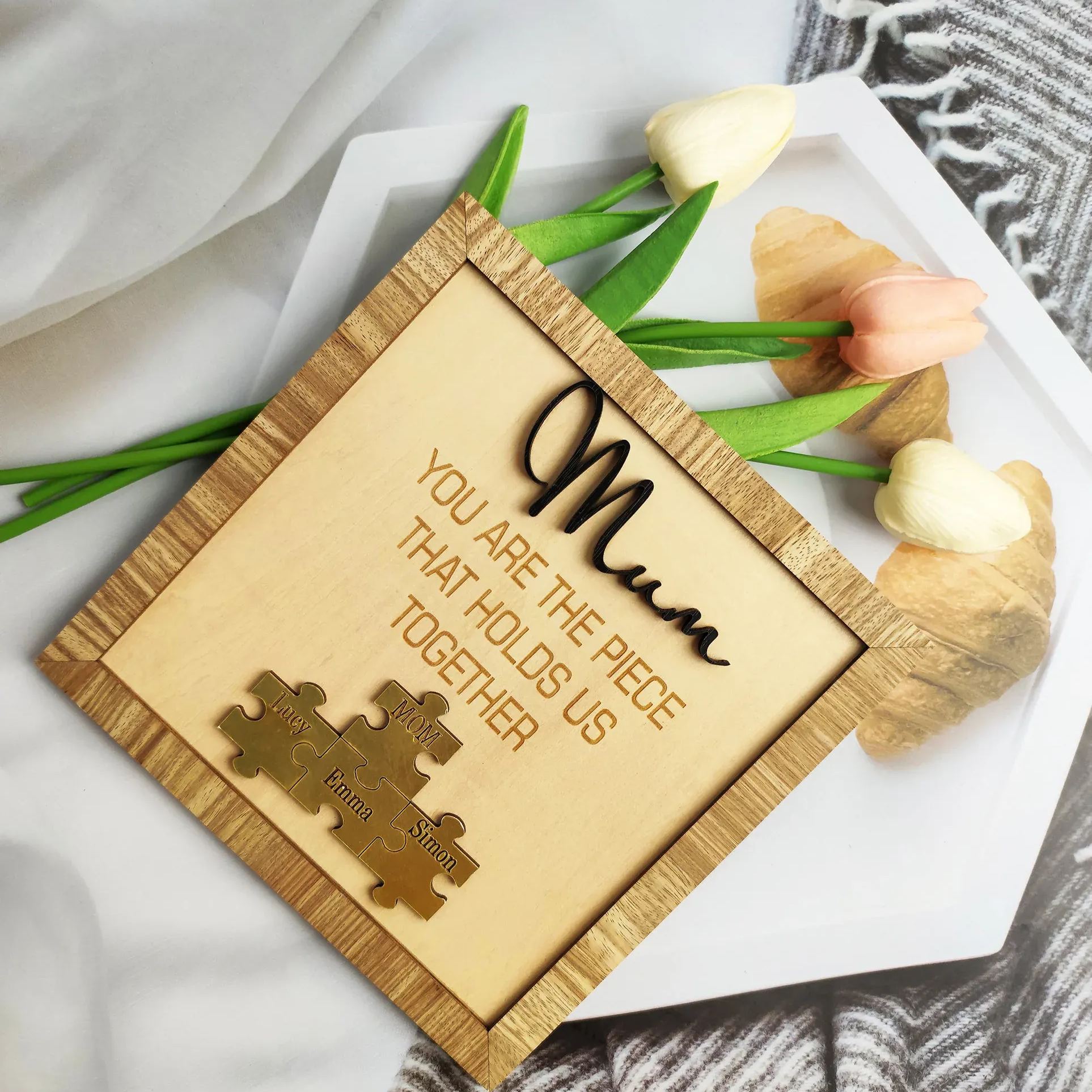 💐MOTHER'S DAY PRE-SALE💝Custom Wooden Puzzle Sign