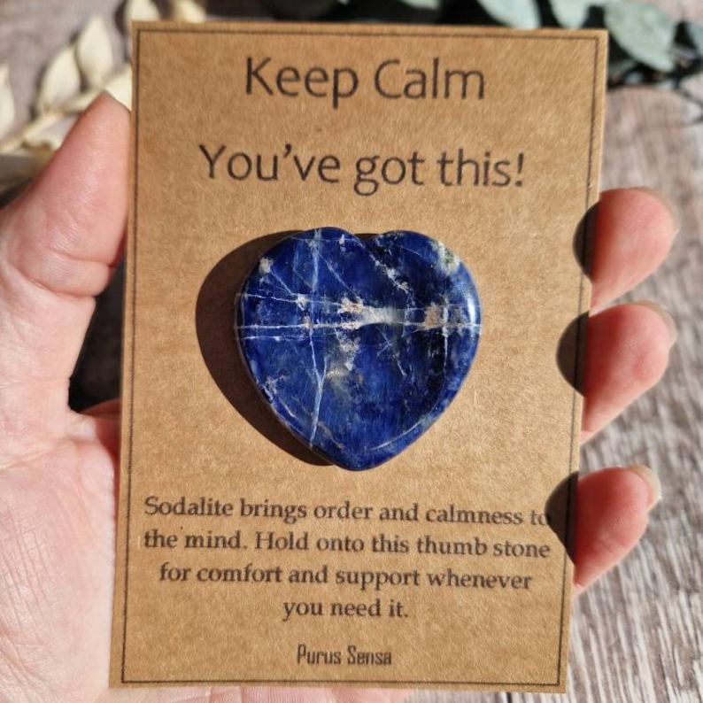 Worry stone thumb stone gift