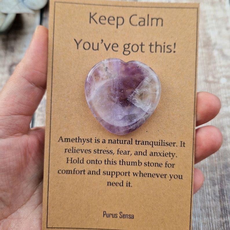 Worry stone thumb stone gift