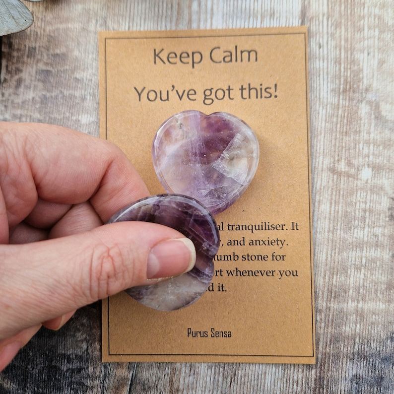 Worry stone thumb stone gift