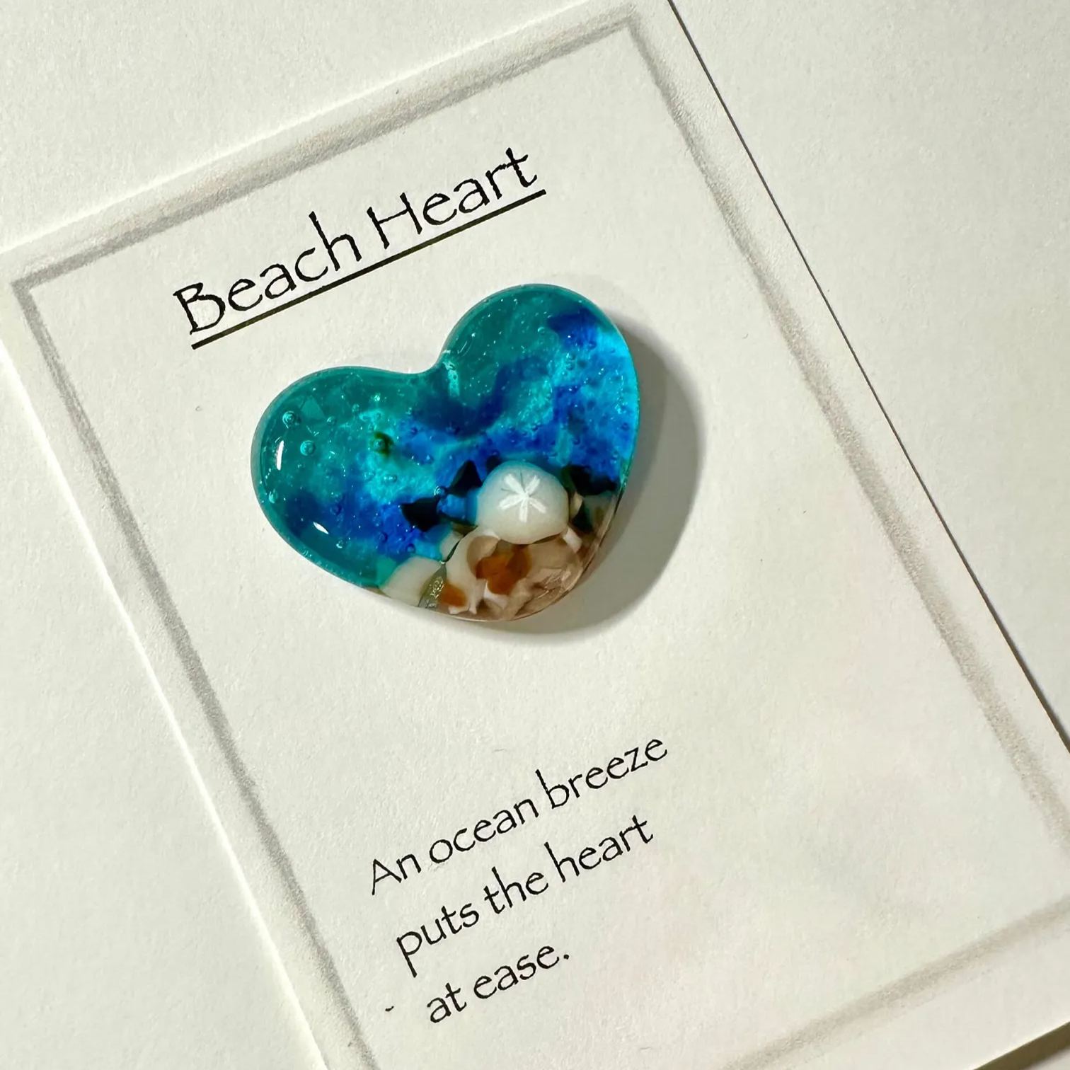 🎁The Best Gift--💙Glass Beach Pocket Heart