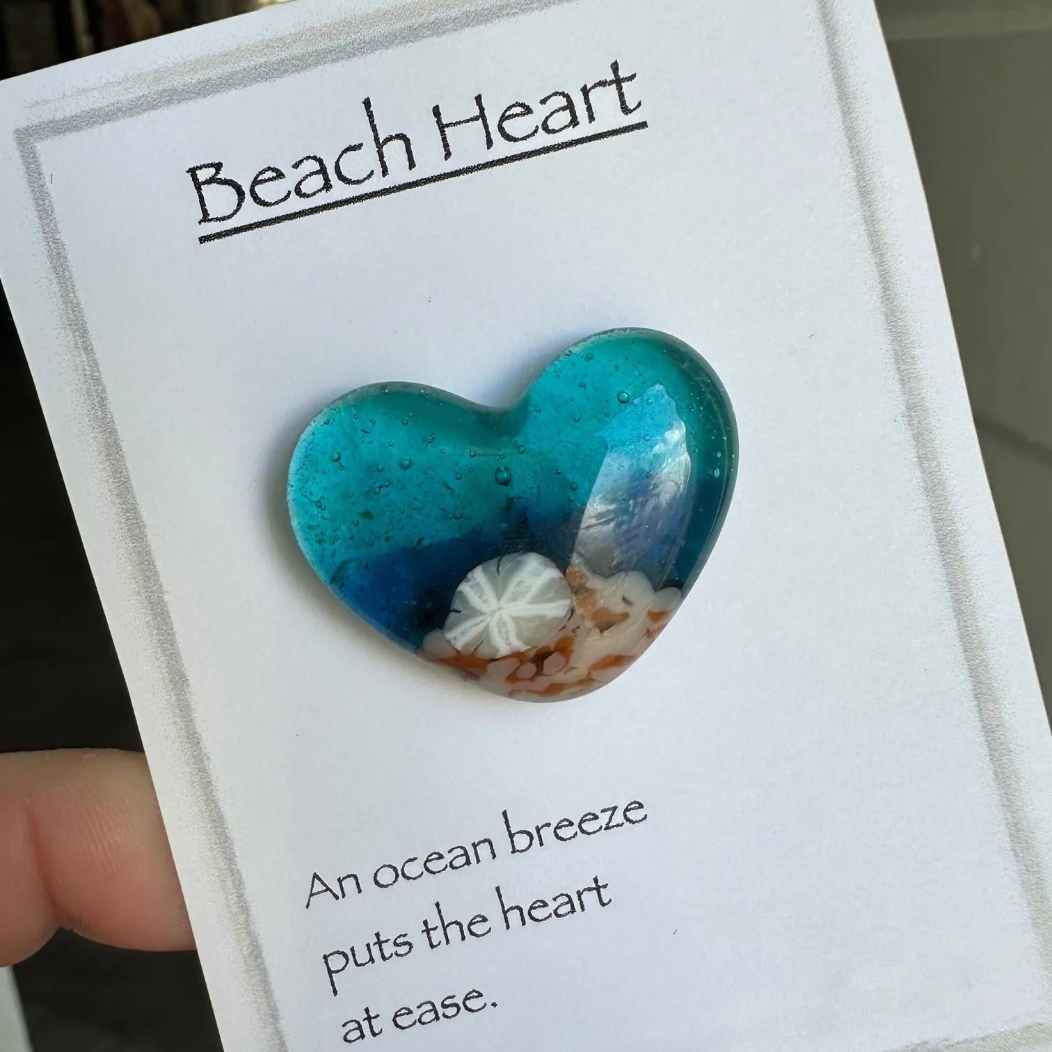🎁The Best Gift--💙Glass Beach Pocket Heart