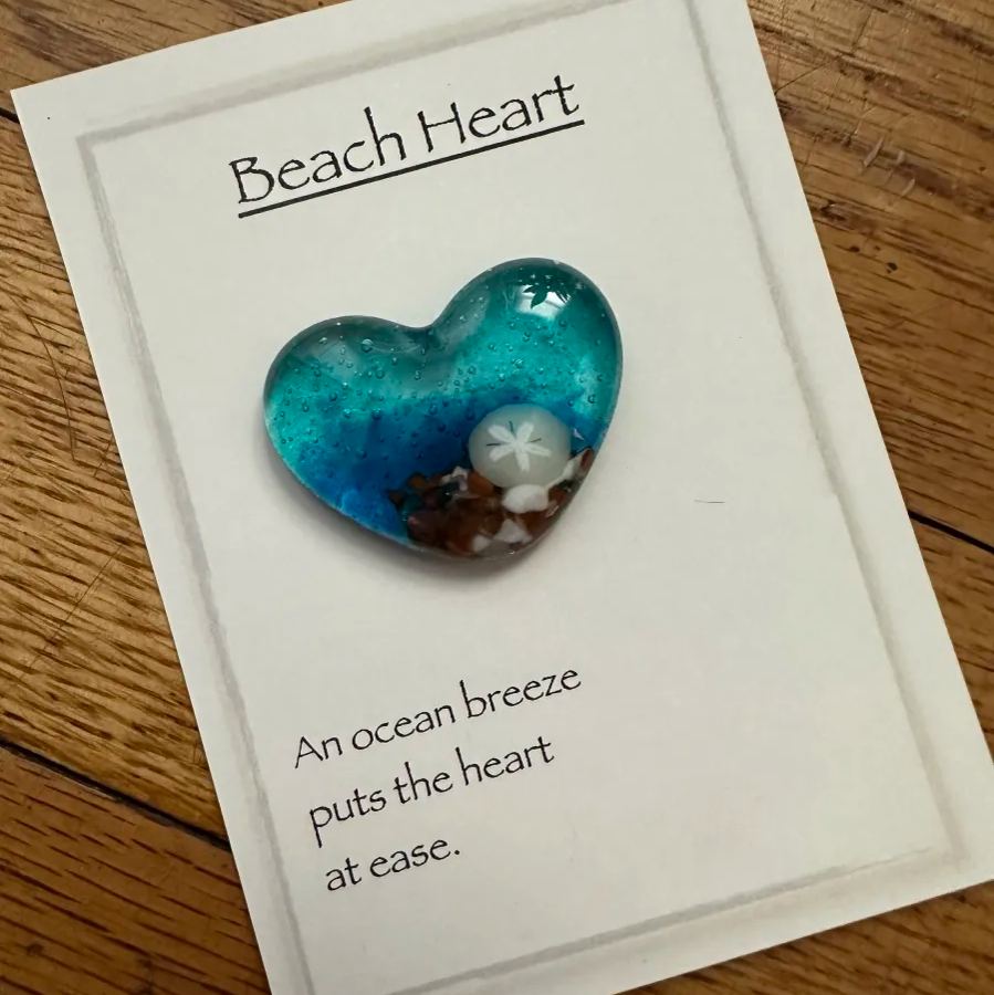 🎁The Best Gift--💙Glass Beach Pocket Heart