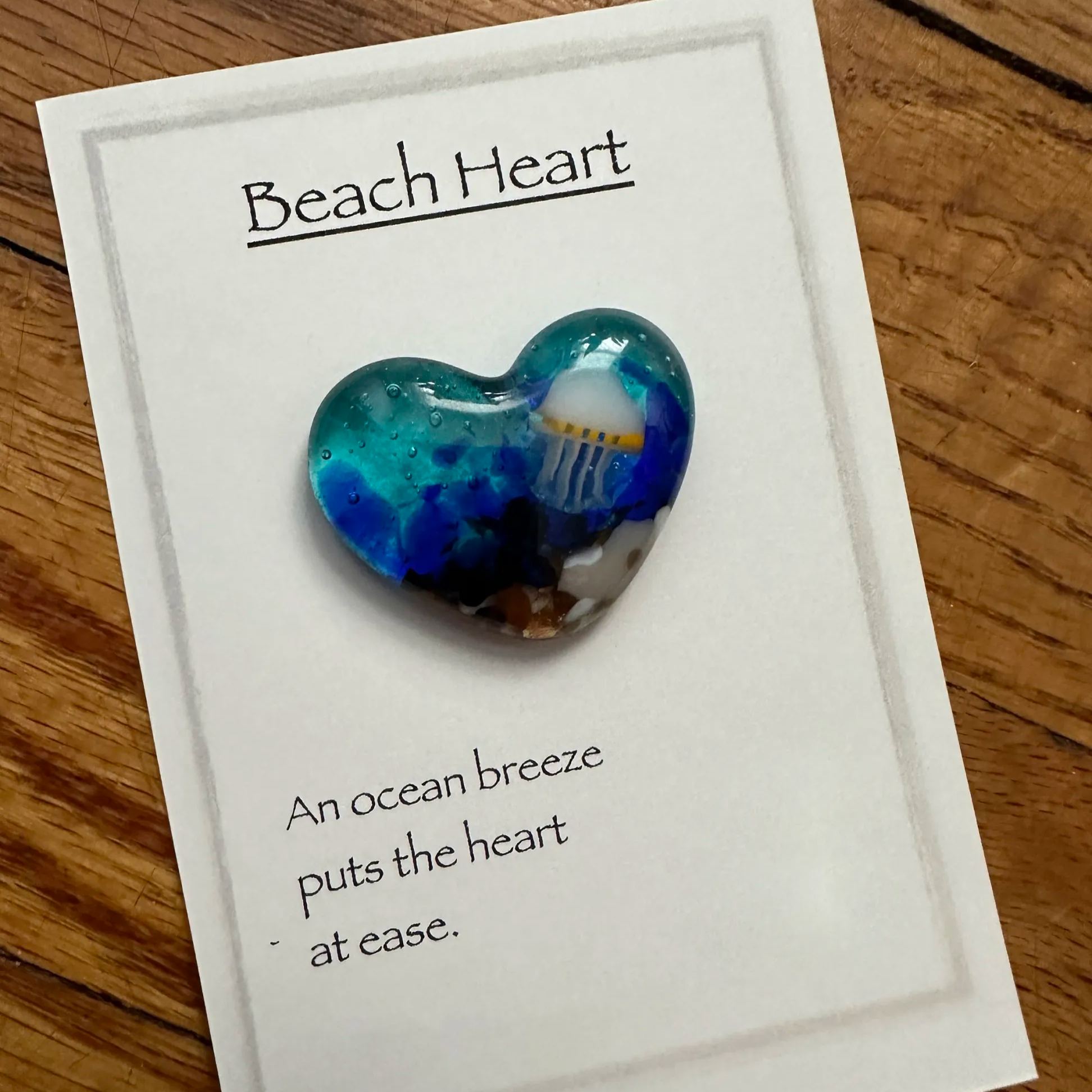 🎁The Best Gift--💙Glass Beach Pocket Heart