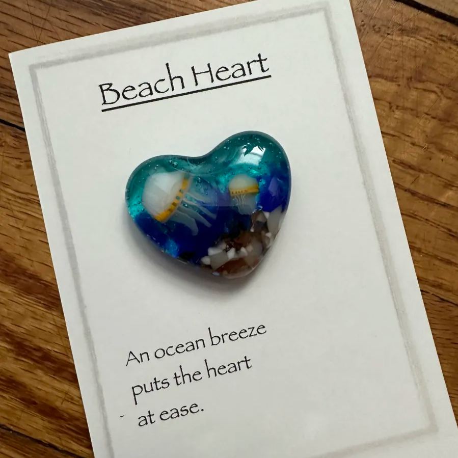 🎁The Best Gift--💙Glass Beach Pocket Heart
