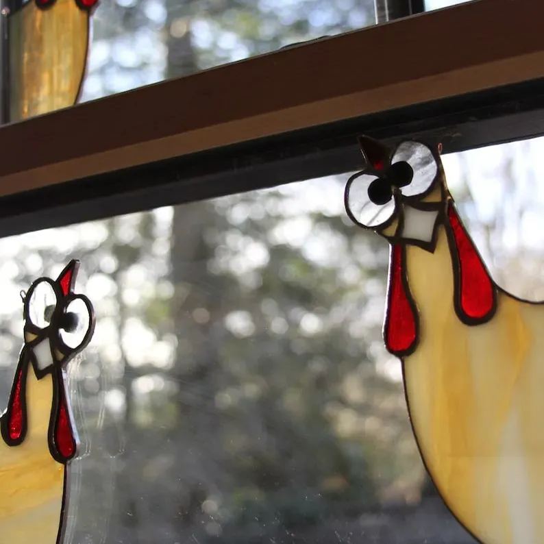 Funny Window Corner Decor - 🐓Peeping Rooster