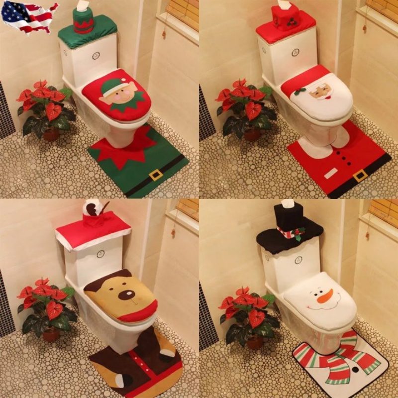 🎄3pack Christmas toilet seat cover🚽