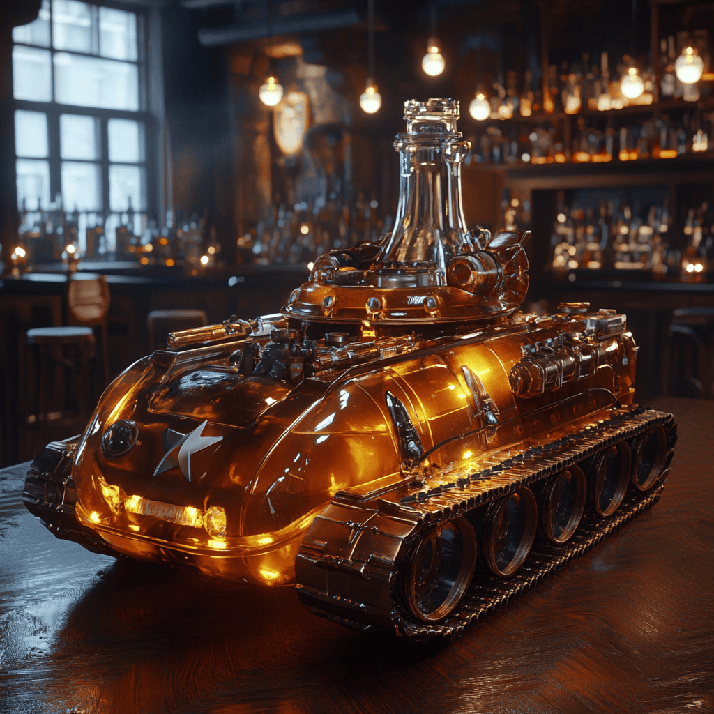 ACV Amphibious Combat Vehicle Whiskey Bottle