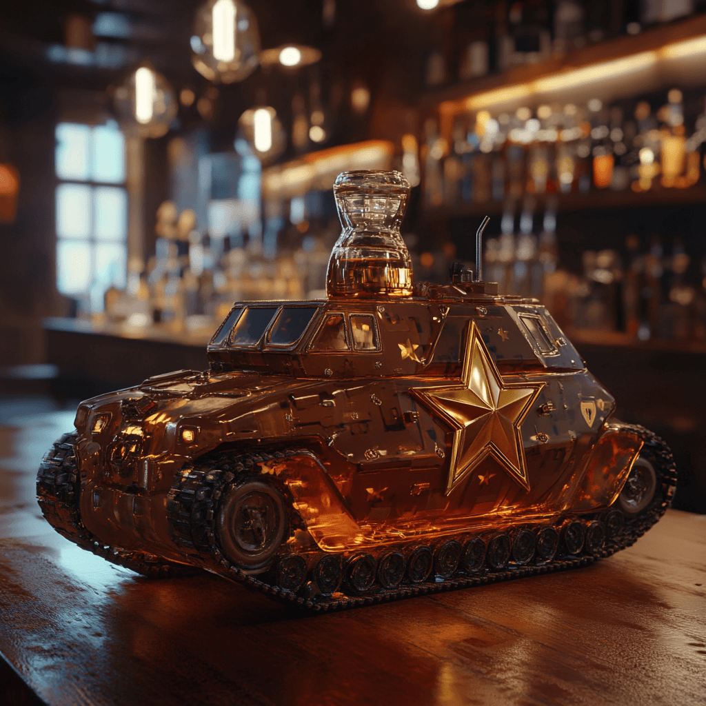 ACV Amphibious Combat Vehicle Whiskey Bottle