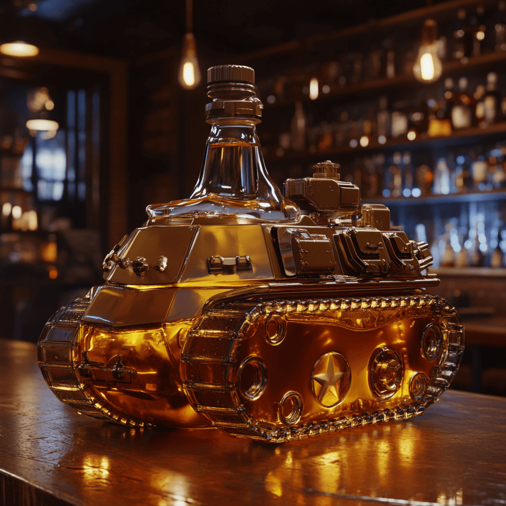 ACV Amphibious Combat Vehicle Whiskey Bottle