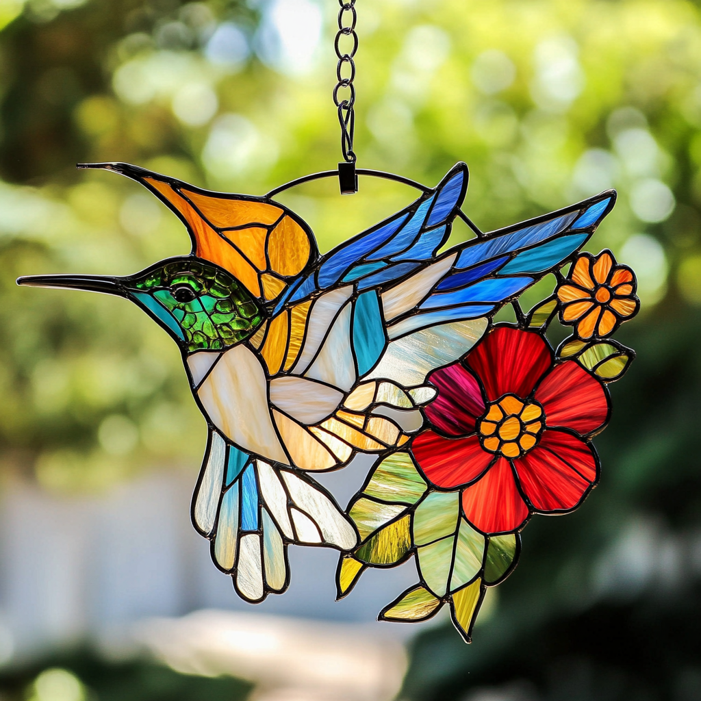 Hummingbird Acrylic Window Decor