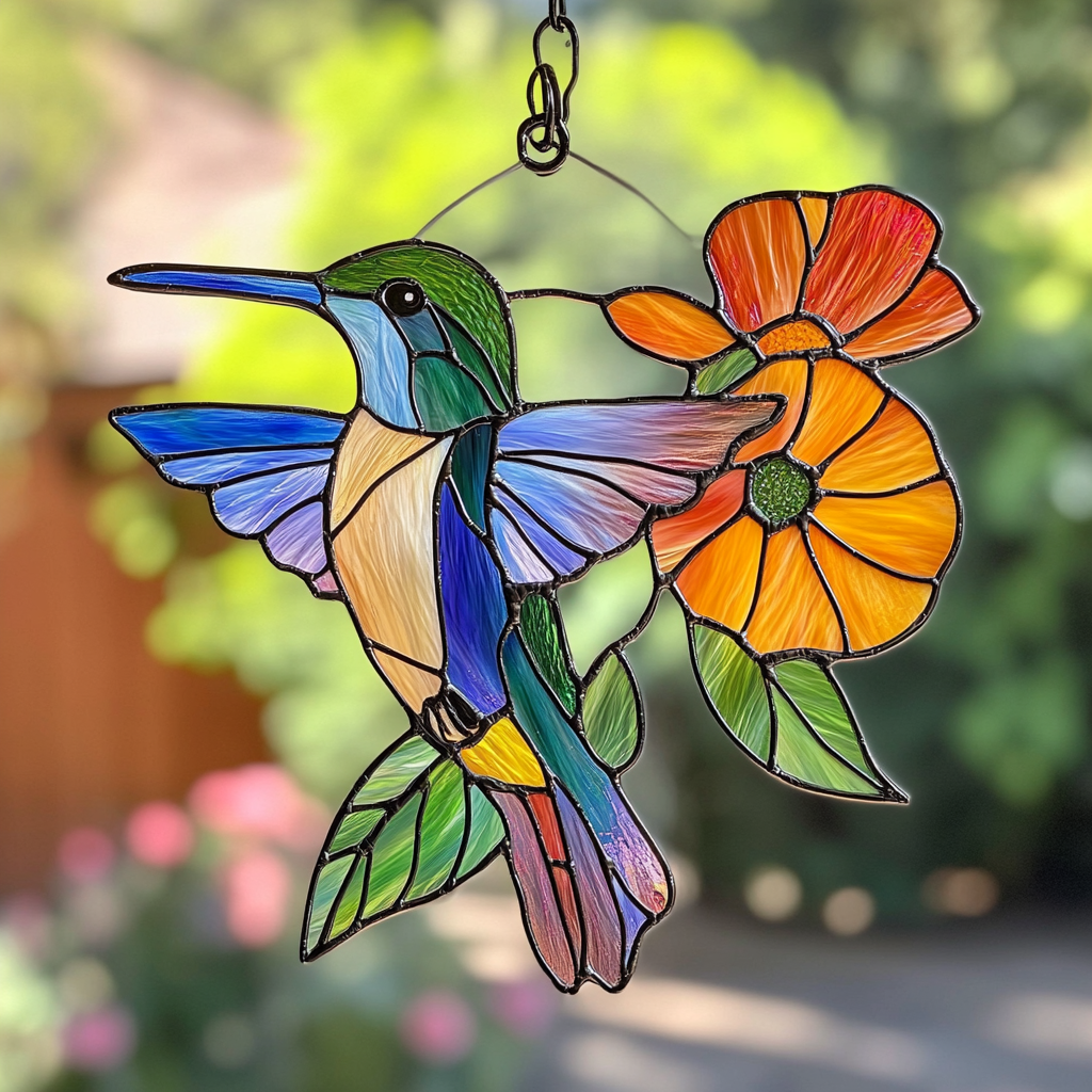 Hummingbird Acrylic Window Decor