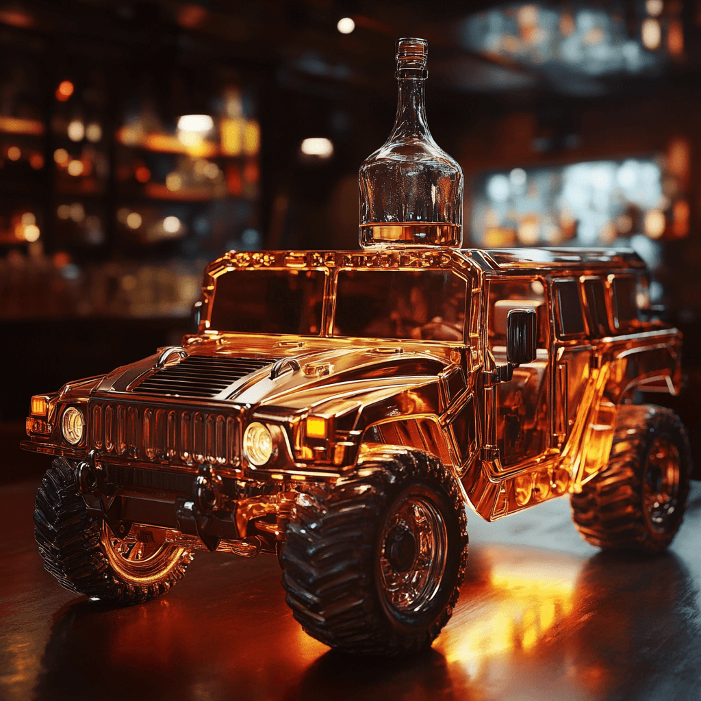 Hummer Military Car Whiskey Bottle