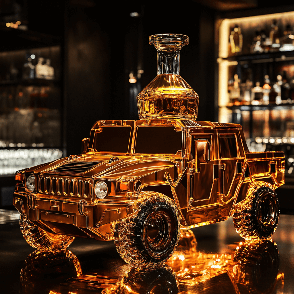 Hummer Military Car Whiskey Bottle