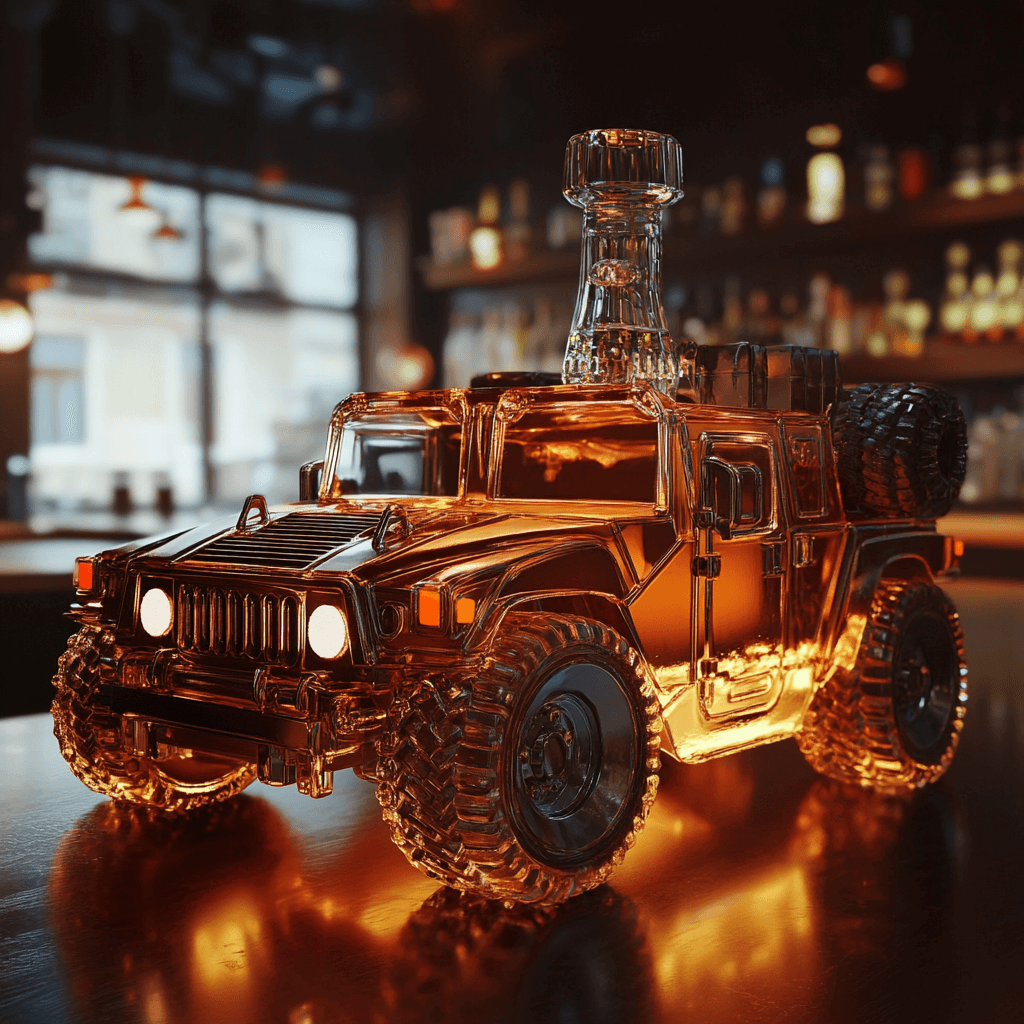 Hummer Military Car Whiskey Bottle
