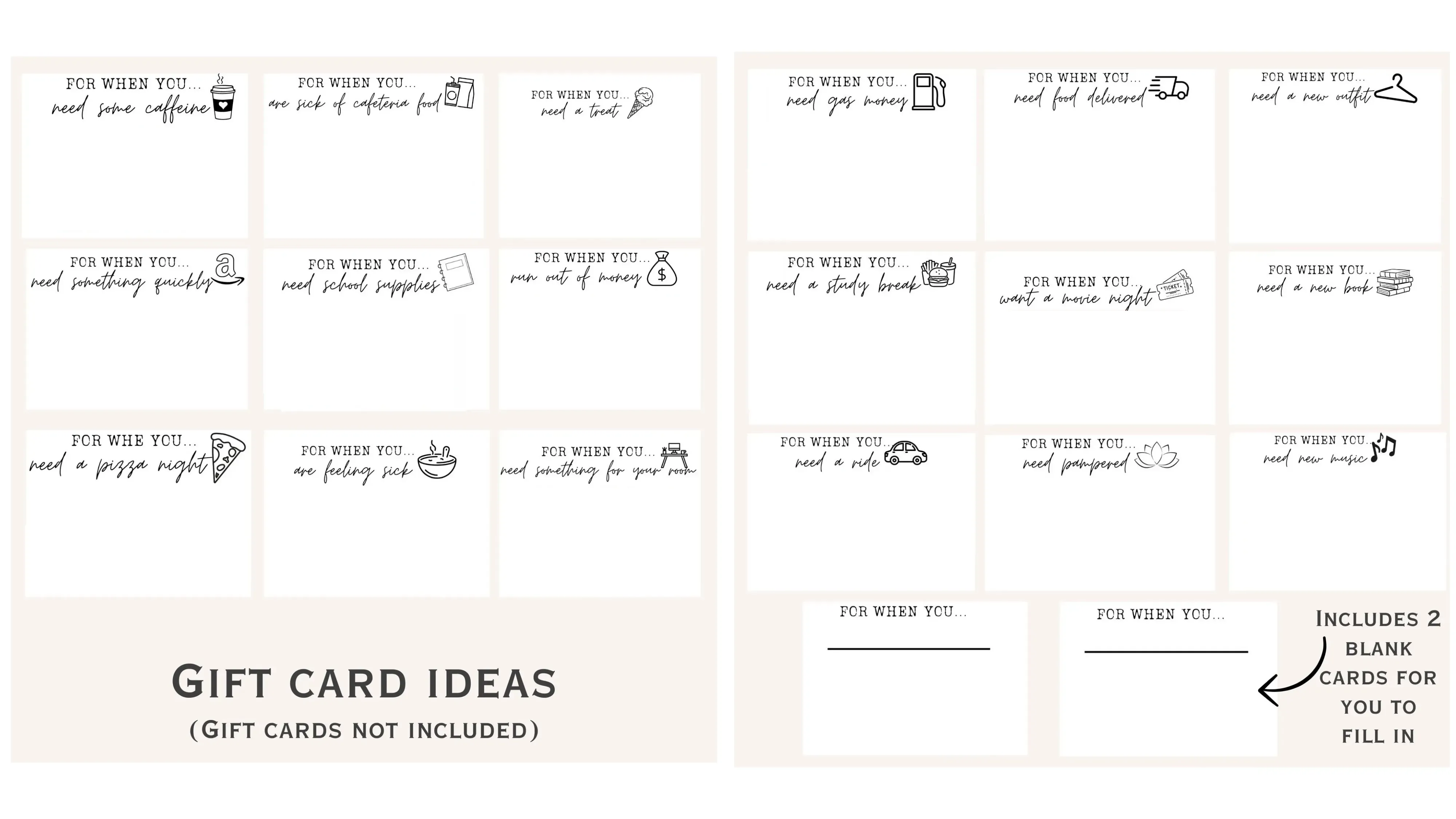 🎁College Gift Card Care Package