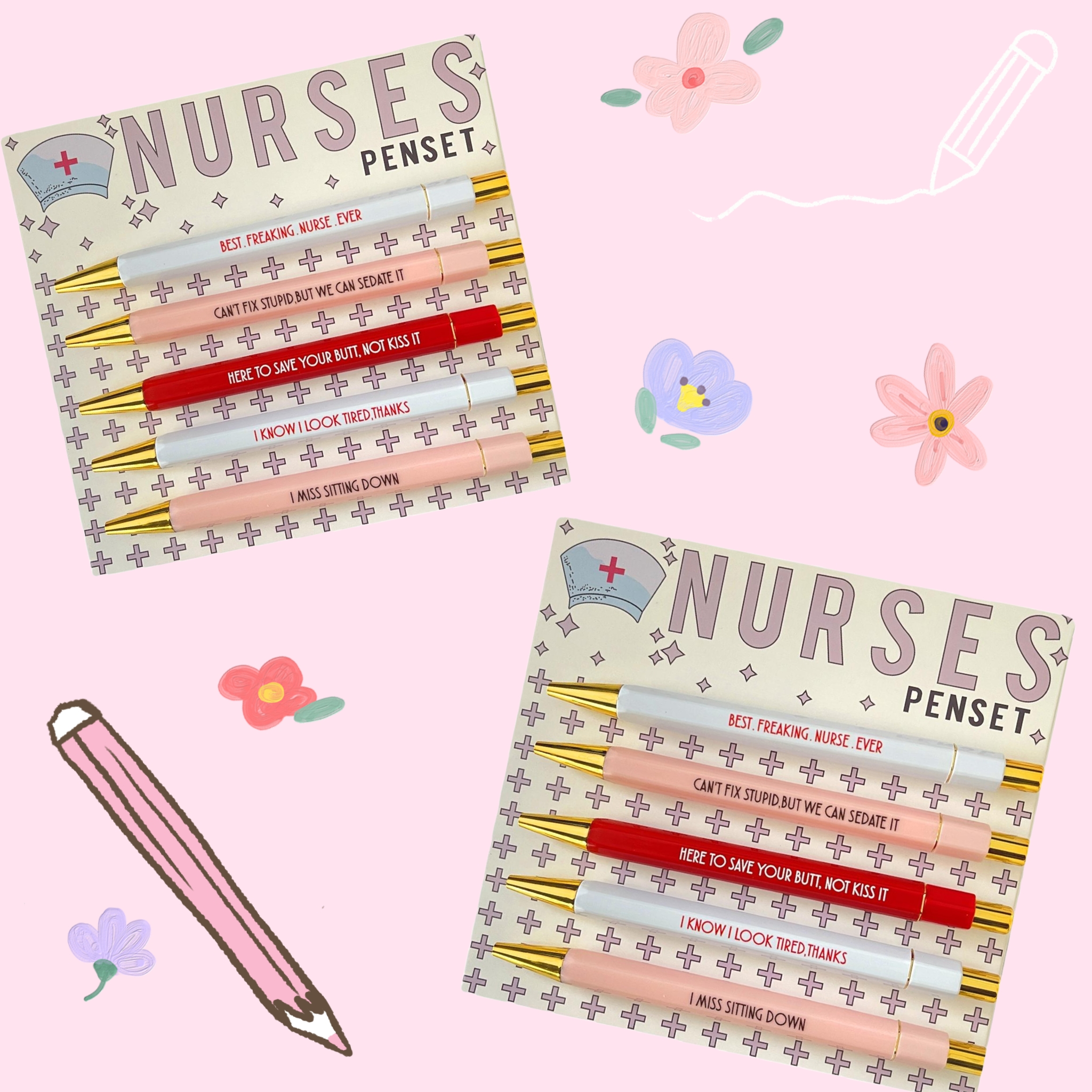 Funny Nurses Pen Set