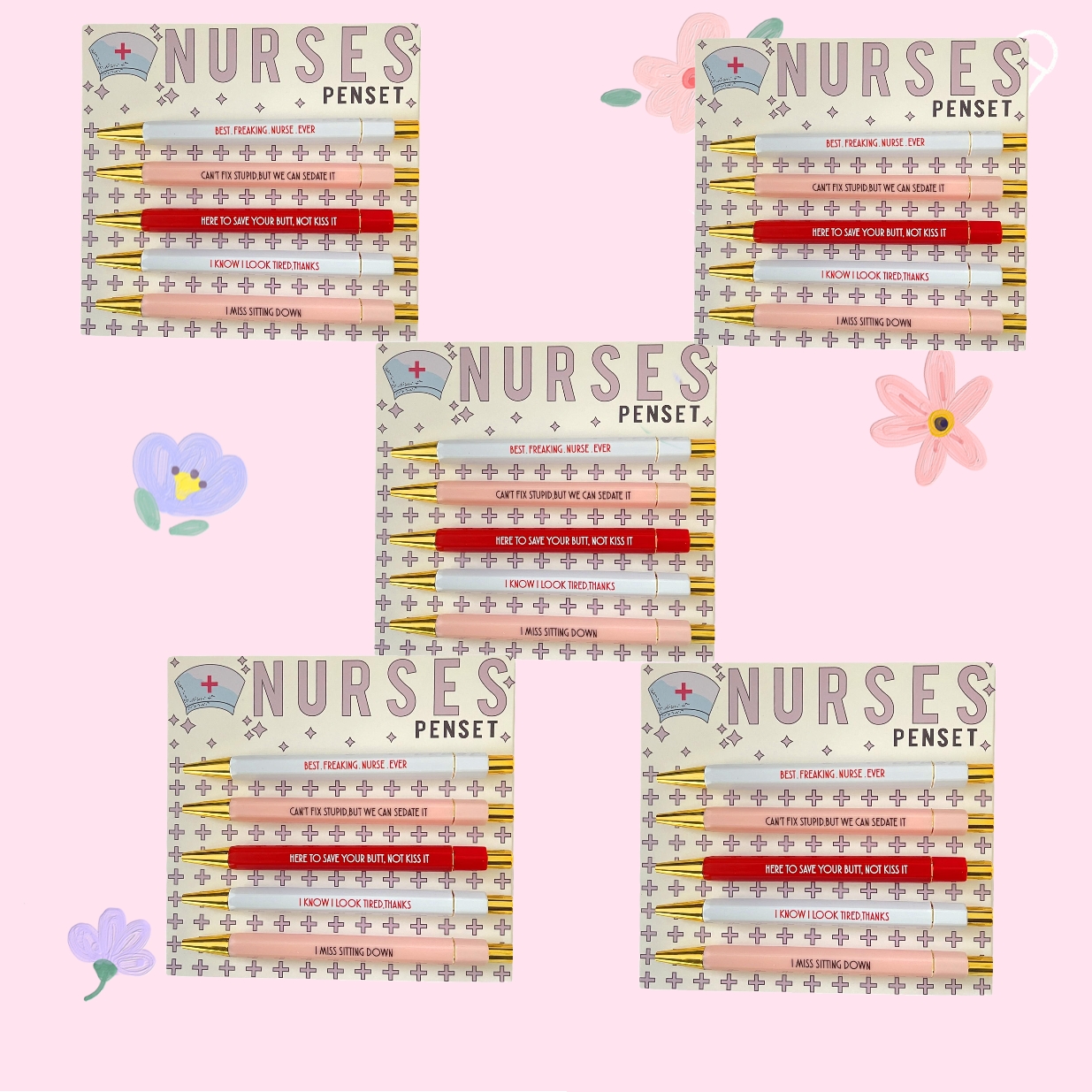 Funny Nurses Pen Set