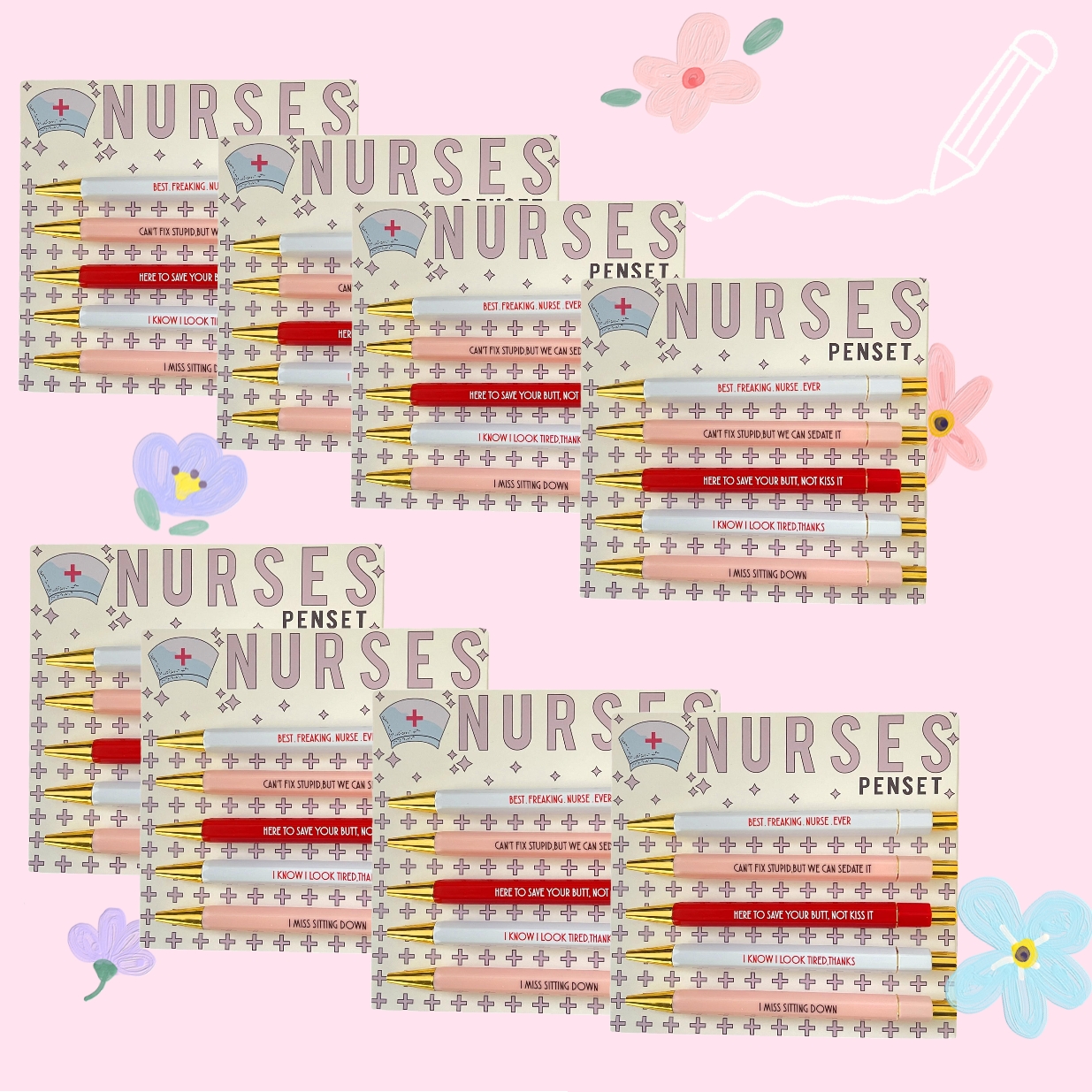 Funny Nurses Pen Set
