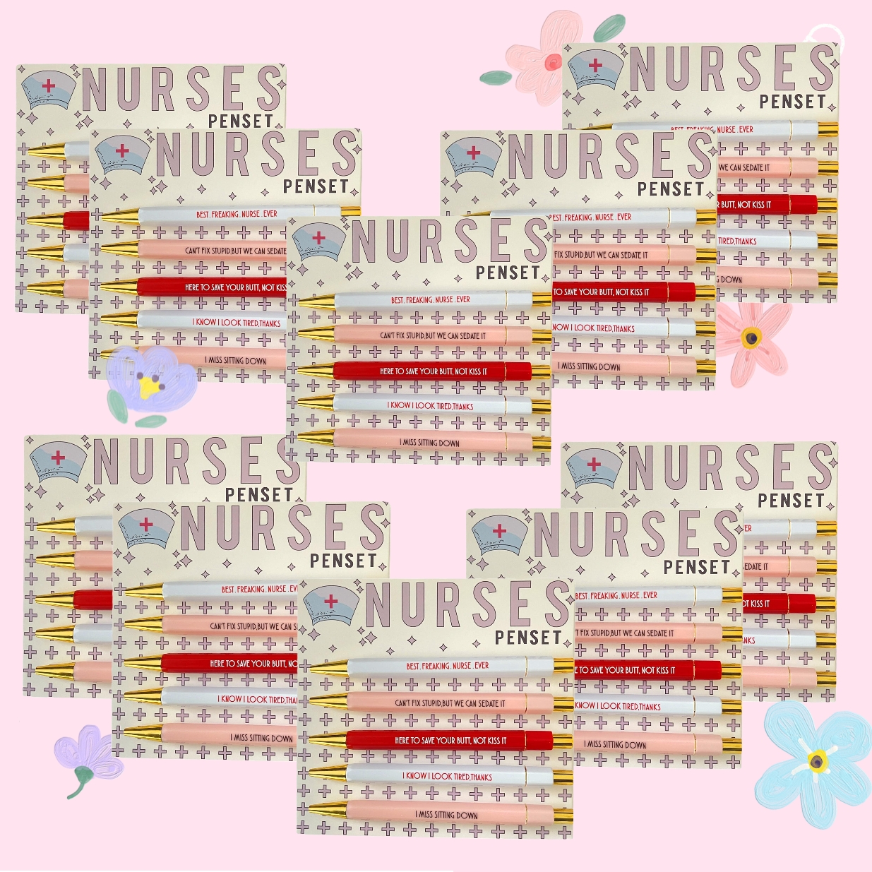 Funny Nurses Pen Set