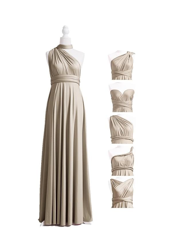 kim k beige dress Dusty Blue Infinity Dress Multiway Bridesmaid Dress Mutiwrap main image 1