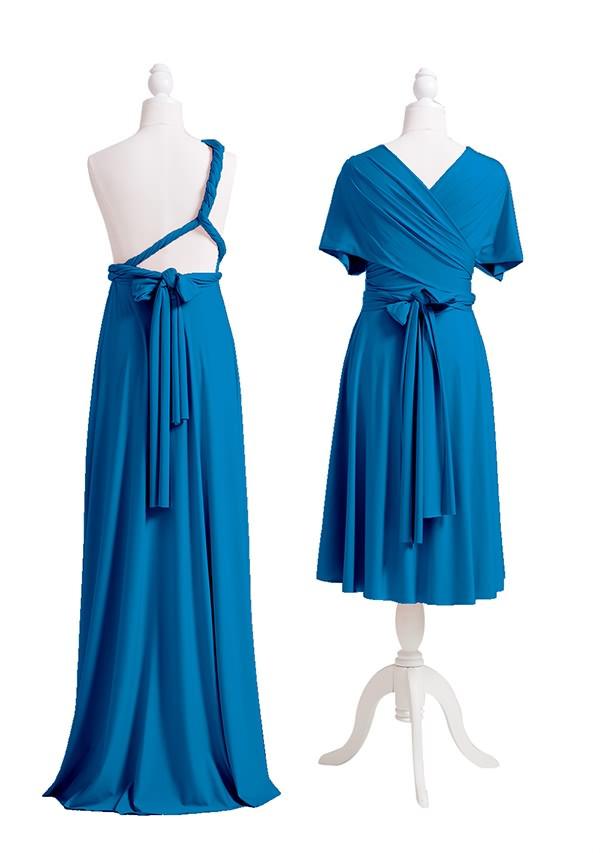 Peacock Blue Multiway Infinity Dress