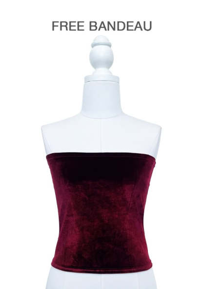 72styles Burgundy Velvet Multiway Convertible Infinity Dress Bandeau
