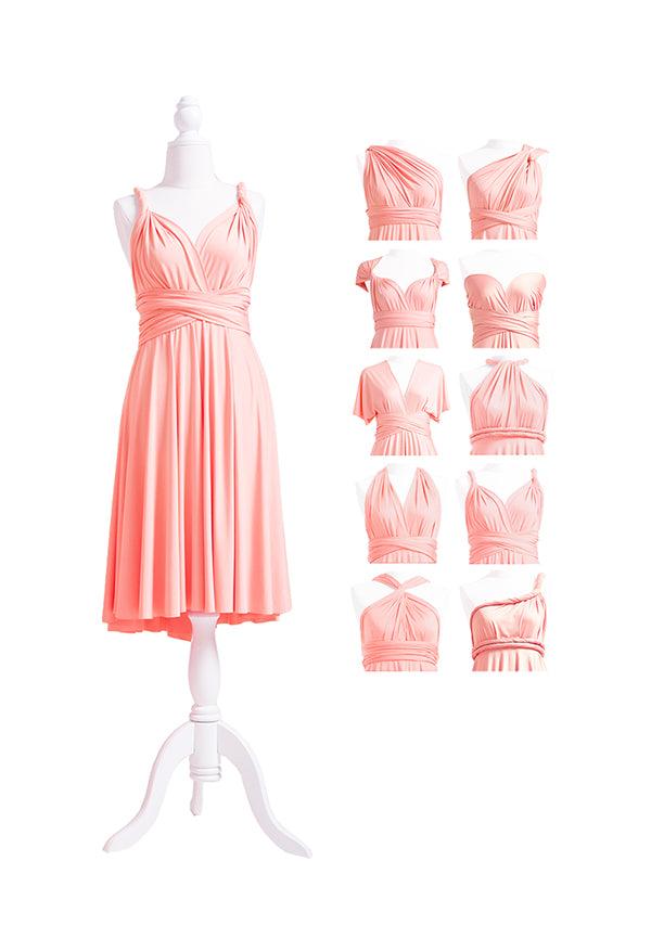 Peach Coral Multiway Infinity Dress