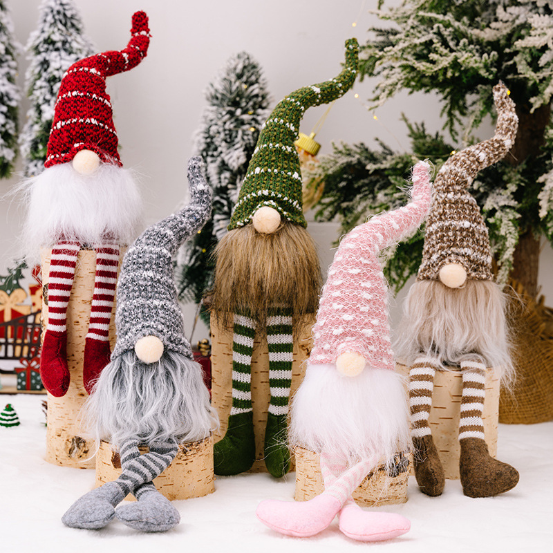 Striped Knit Hat Gnome