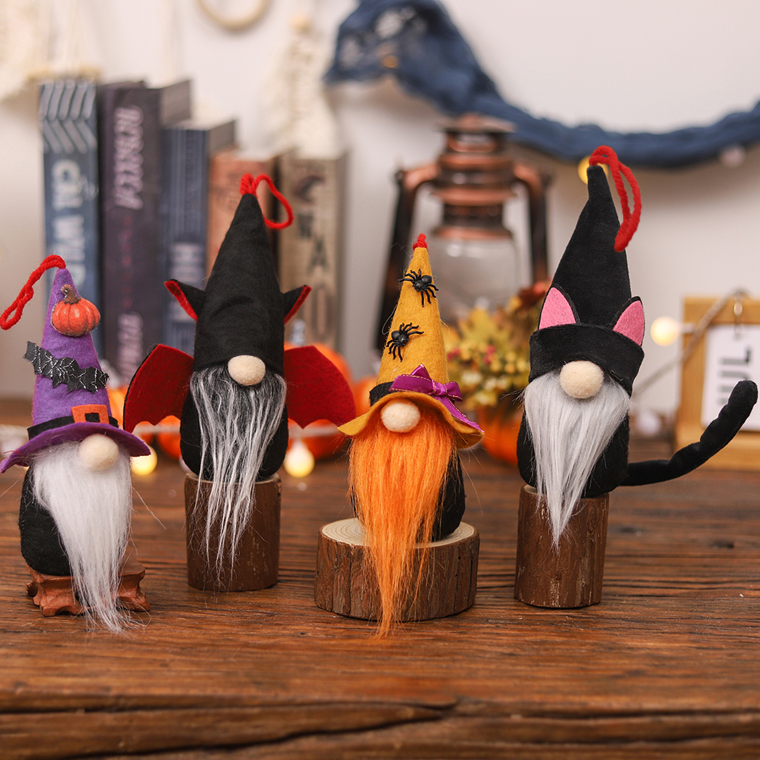 Handmade Spooky Halloween Gonk Hanging Decor Set (6 inches)