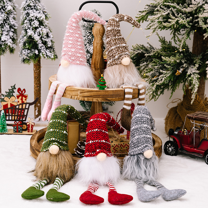 Striped Knit Hat Gnome
