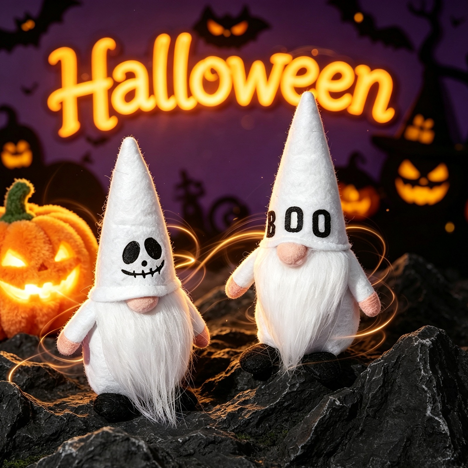 Boo Ghost Gonks 4 Pack Halloween (6.7 inches)