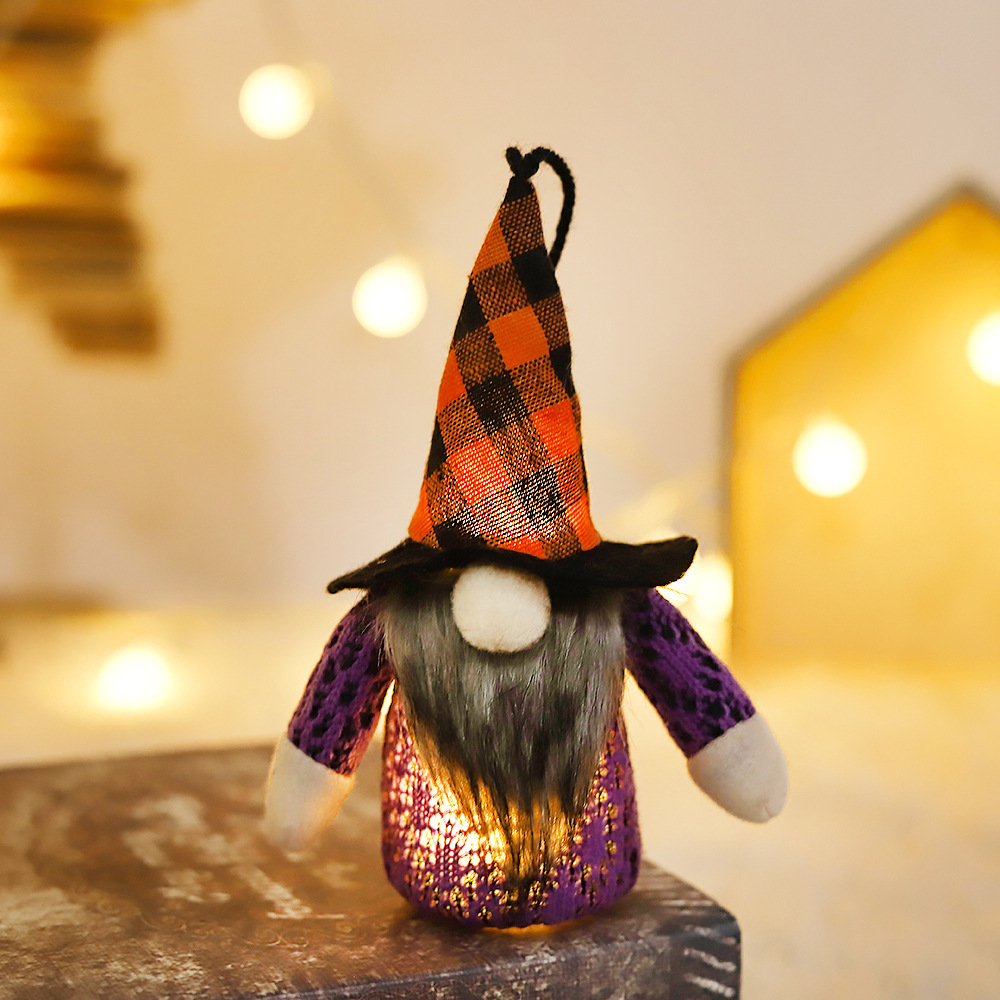 LED Light Up Halloween Gonk Hanging Decor (6 inches)