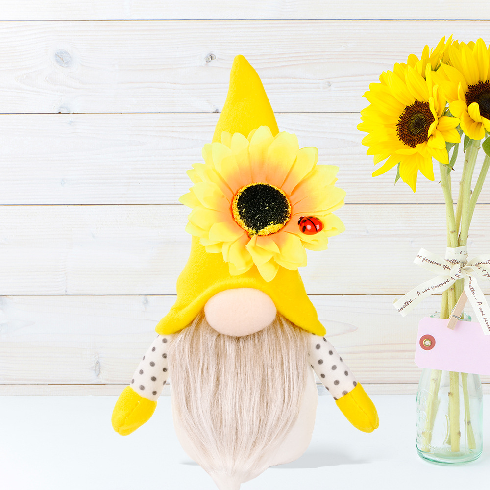 Sunflower, Bee, and Little Gnome
