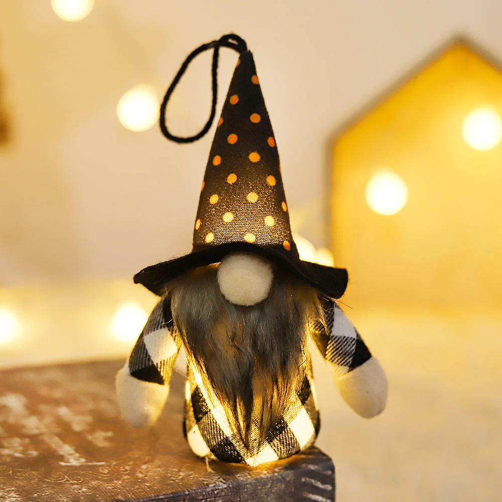 LED Light Up Halloween Gonk Hanging Decor (6 inches)