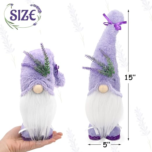 Lavender Standing Pose Gnomes (11 inches)