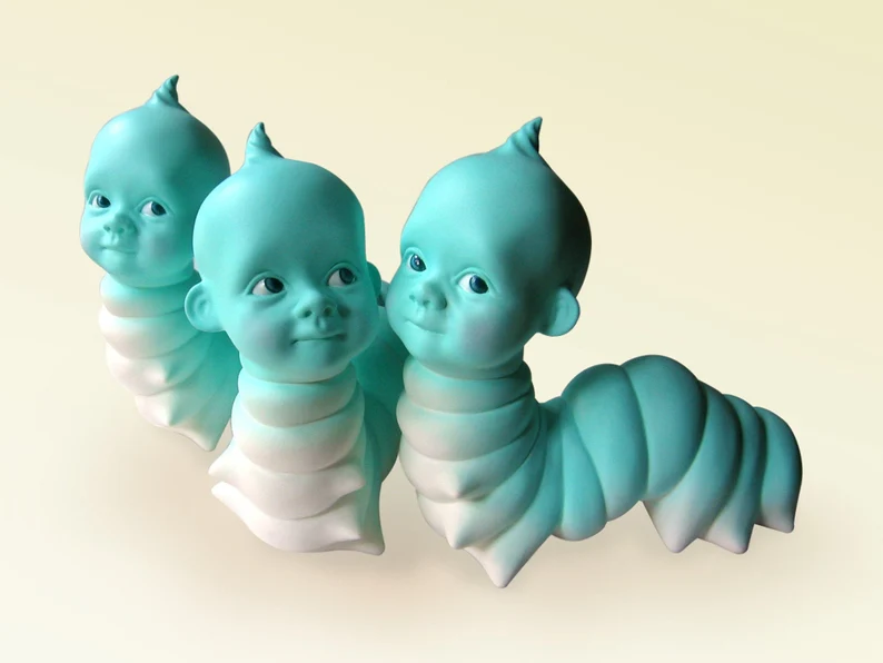 Wormbaby Caterpillar Baby Head Oddity