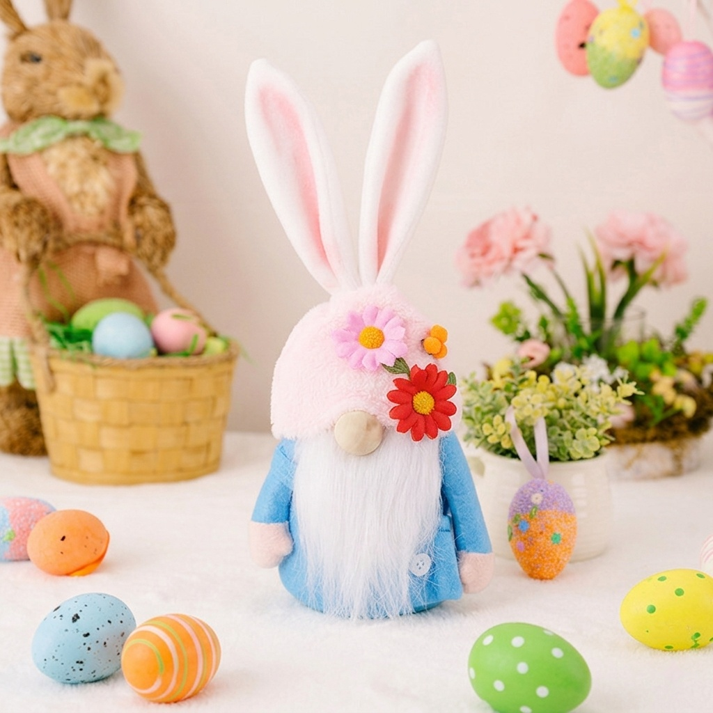 Flower Rabbit Gnome