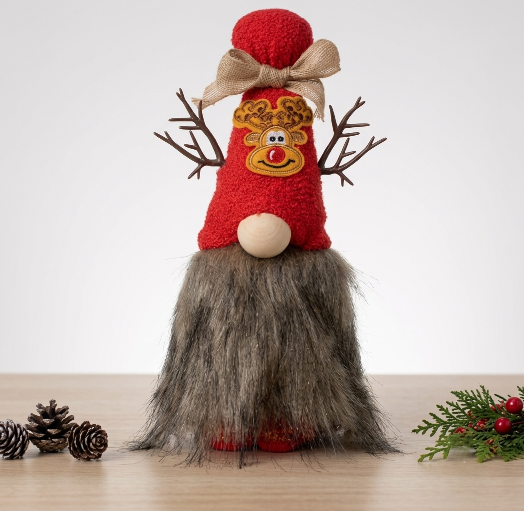 Reindeer Gnome--Tiered Tray Gnome (12 inches)