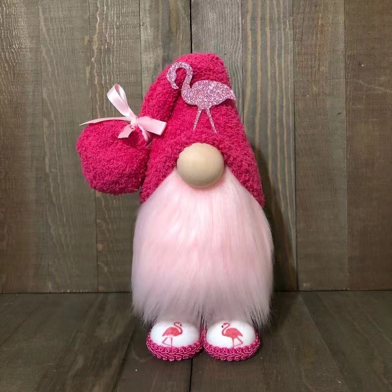 Pink Swan Gnome --Tiered Tray Gnome